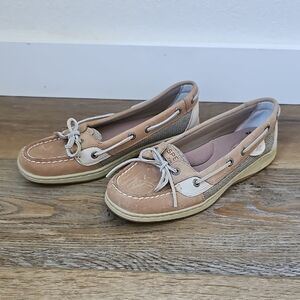 Sperry Top- Sider Women's Tan and Cream Boat Shoes